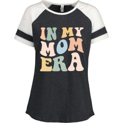 Women In My Mom Era Lover Groovy Retro Mama Mothers Day Enza Ladies Jersey Colorblock Tee