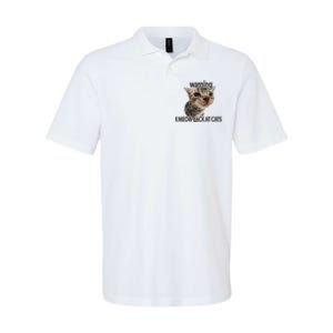 Warning I Meow Back At Cats Softstyle Adult Sport Polo