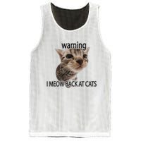 Warning I Meow Back At Cats Mesh Reversible Basketball Jersey Tank