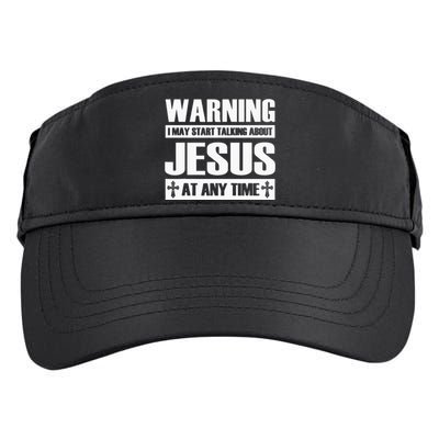 Warning I May Start Talking About Jesus Adult Drive Performance Visor