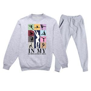 Women In My Gymnastics Era Retro Gymnast Lover Premium Crewneck Sweatsuit Set