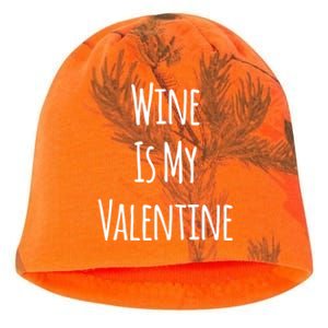 Wine Is My Valentine Funny Valentine Funny Gift Kati - Camo Knit Beanie