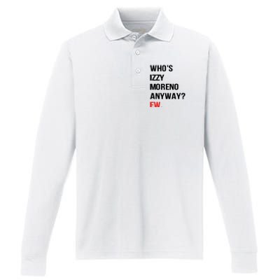 Who’S Izzy Moreno Anyway Ew Performance Long Sleeve Polo