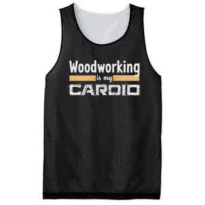 Woodworking Is My Cardio Funny Woodworker Carpenter Design Mesh Reversible Basketball Jersey Tank