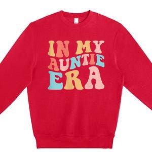 Wo In My Auntie Era Groovy Tank Top Premium Crewneck Sweatshirt