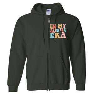 Wo In My Auntie Era Groovy Tank Top Full Zip Hoodie