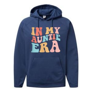 Wo In My Auntie Era Groovy Tank Top Performance Fleece Hoodie