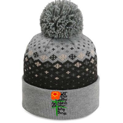 War Is Not Healthy For Children And Other Living Things The Baniff Cuffed Pom Beanie