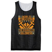 Work Is No Disgrace Is Idleness Labor Day Gift Mesh Reversible Basketball Jersey Tank