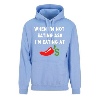 When IM Not Eating Ass IM Eating At ChiliS Funny Unisex Surf Hoodie