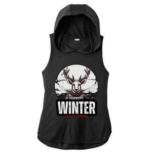 Winter Is Not Coming Sunshine Summer Graphic Fashion Funny Ladies PosiCharge Tri-Blend Wicking Draft Hoodie Tank