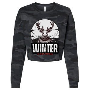 Winter Is Not Coming Sunshine Summer Graphic Fashion Funny Cropped Pullover Crew