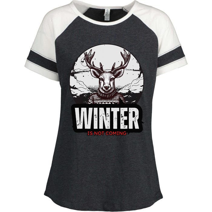 Winter Is Not Coming Sunshine Summer Graphic Fashion Funny Enza Ladies Jersey Colorblock Tee