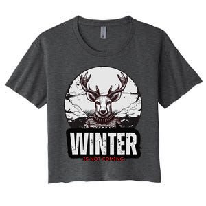 Winter Is Not Coming Sunshine Summer Graphic Fashion Funny Women's Crop Top Tee