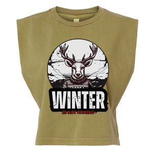 Winter Is Not Coming Sunshine Summer Graphic Fashion Funny Garment-Dyed Women's Muscle Tee