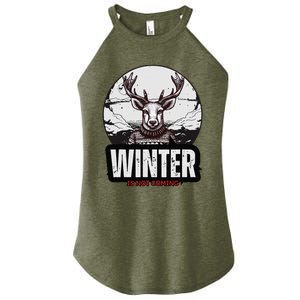 Winter Is Not Coming Sunshine Summer Graphic Fashion Funny Women's Perfect Tri Rocker Tank