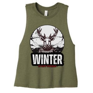 Winter Is Not Coming Sunshine Summer Graphic Fashion Funny Women's Racerback Cropped Tank