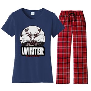 Winter Is Not Coming Sunshine Summer Graphic Fashion Funny Women's Flannel Pajama Set