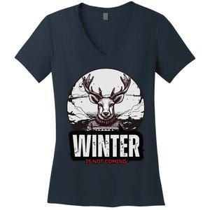 Winter Is Not Coming Sunshine Summer Graphic Fashion Funny Women's V-Neck T-Shirt