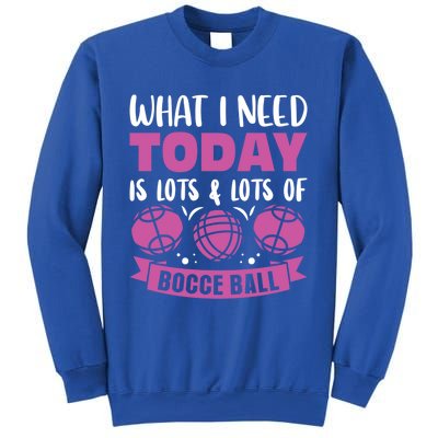 What I Need Today Is Lots And Lots Of Bocce Ball Cute Gift Sweatshirt