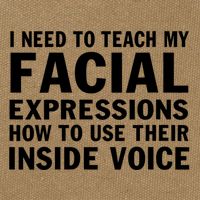 Womens I Need To Teach My Facial Expressions How To Use Their Voice Cotton Canvas Backpack