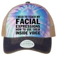 Womens I Need To Teach My Facial Expressions How To Use Their Voice Legacy Tie Dye Trucker Hat