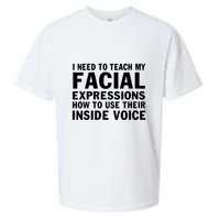 Womens I Need To Teach My Facial Expressions How To Use Their Voice Sueded Cloud Jersey T-Shirt