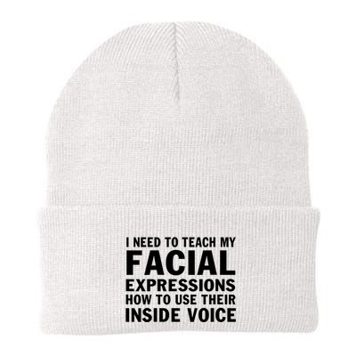 Womens I Need To Teach My Facial Expressions How To Use Their Voice Beanie