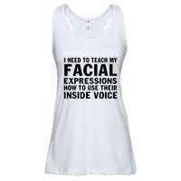 Womens I Need To Teach My Facial Expressions How To Use Their Voice Ladies Essential Flowy Tank