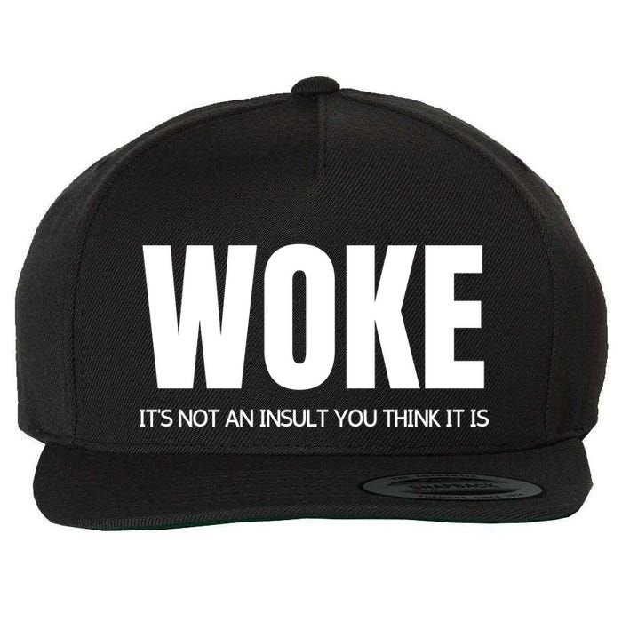 Woke Is Not An Insult Wool Snapback Cap