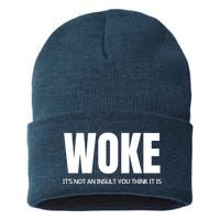 Woke Is Not An Insult Sustainable Knit Beanie