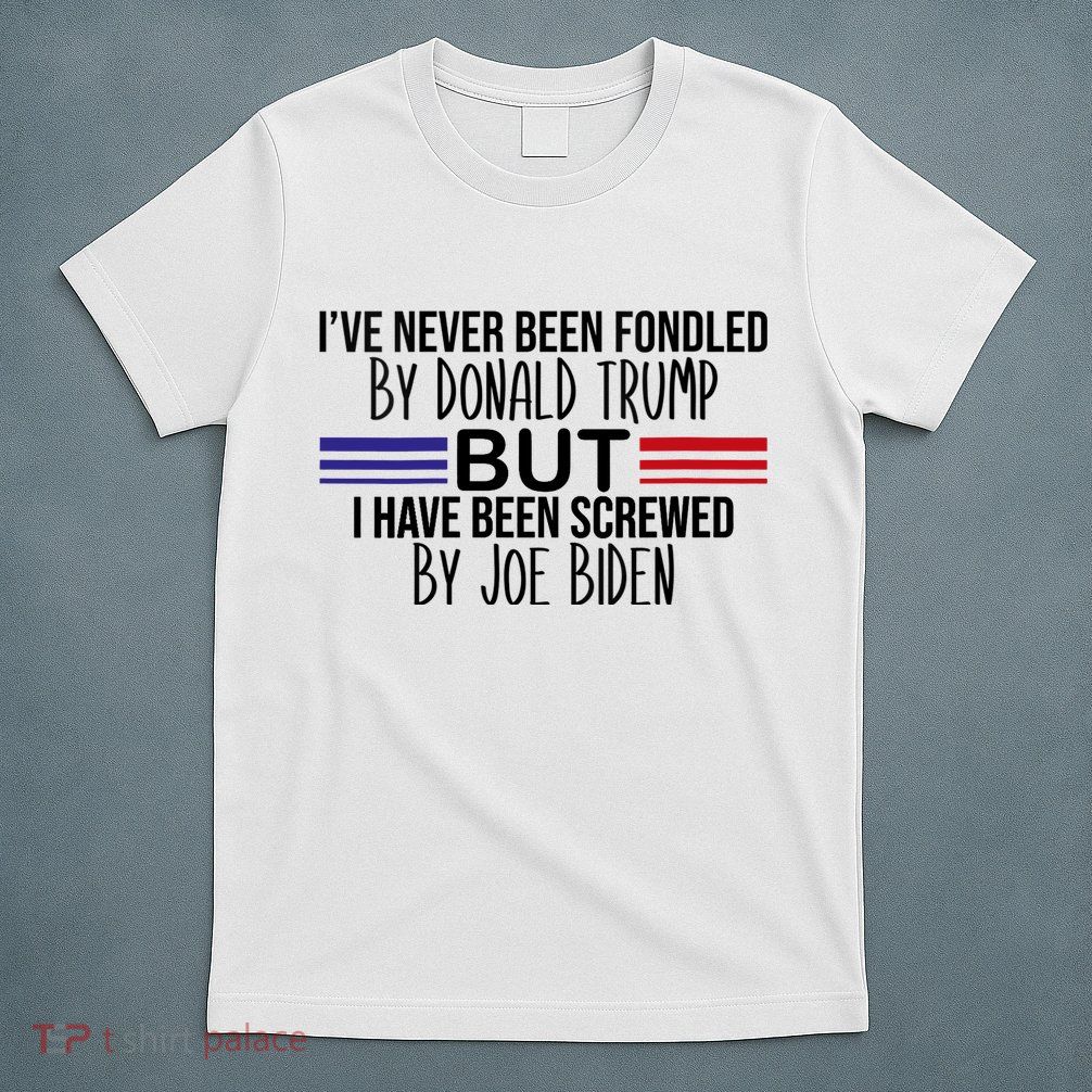 Wo I’ve Never Been Fondled By Donald Trump But Screwed By Biden V-Neck T-Shirt
