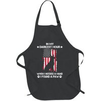 When I Needed A Hand I Found A Paw In My Darkest Hour Full-Length Apron With Pockets