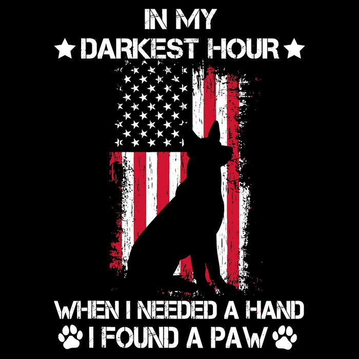 When I Needed A Hand I Found A Paw In My Darkest Hour Full-Length Apron With Pockets