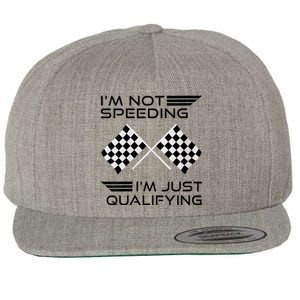 Womens I'm Not Speeding I'm Just Qualifying Car Racing Mom Wool Snapback Cap