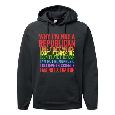 Why IM Not A Republican I Am Not A Traitor Performance Fleece Hoodie