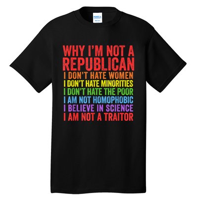 Why IM Not A Republican I Am Not A Traitor Tall T-Shirt