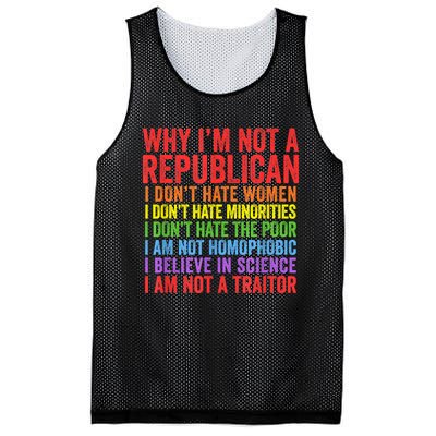 Why IM Not A Republican I Am Not A Traitor Mesh Reversible Basketball Jersey Tank