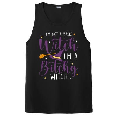 Witching Im Not A Basic Witch Funny Halloween Witch Great Gift PosiCharge Competitor Tank