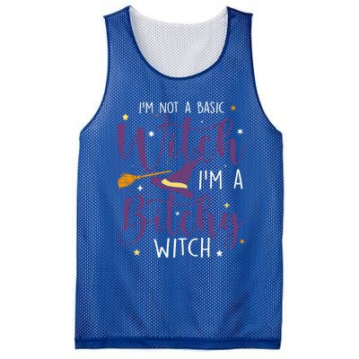 Witching Im Not A Basic Witch Funny Halloween Witch Great Gift Mesh Reversible Basketball Jersey Tank