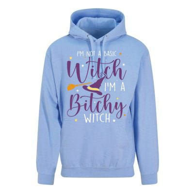 Witching Im Not A Basic Witch Funny Halloween Witch Great Gift Unisex Surf Hoodie