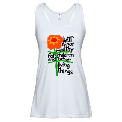 War Is Not Healthy For Children Quote Ladies Essential Flowy Tank