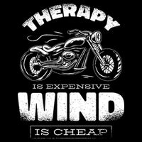 Wind Is Cheap Therapy Is Expensive Motorcycle Baby Bodysuit