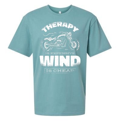 Wind Is Cheap Therapy Is Expensive Motorcycle Sueded Cloud Jersey T-Shirt