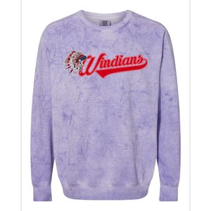 Windians Cleveland 22 Win Streak Baseball Colorblast Crewneck Sweatshirt