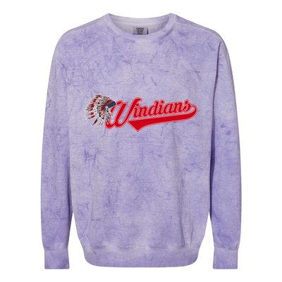 Windians Cleveland 22 Win Streak Baseball Colorblast Crewneck Sweatshirt