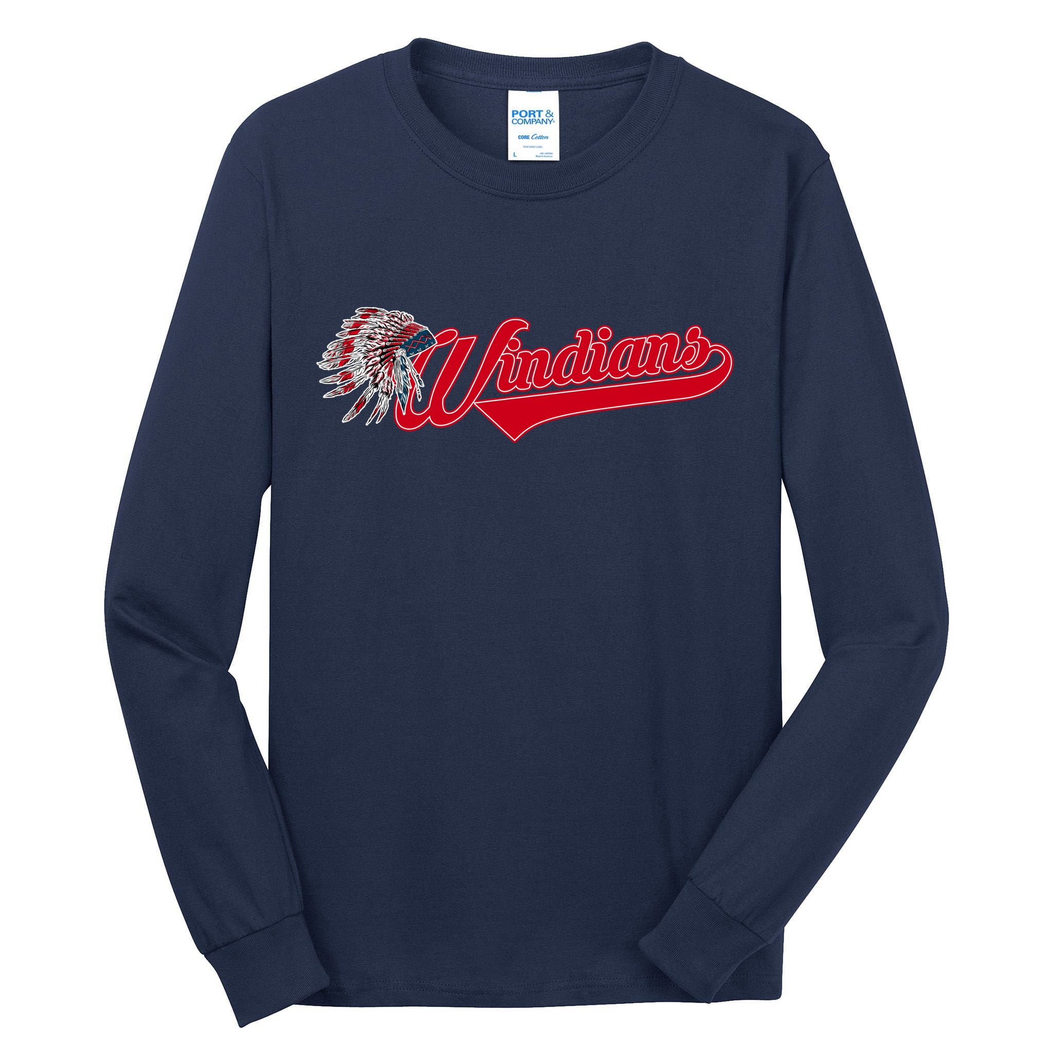 Windians Cleveland 22 Win Streak Baseball Tall Long Sleeve T-Shirt