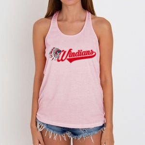 Windians Cleveland 22 Win Streak Baseball Women's Knotted Racerback Tank