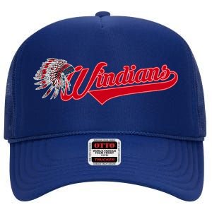 Windians Cleveland 22 Win Streak Baseball High Crown Mesh Back Trucker Hat