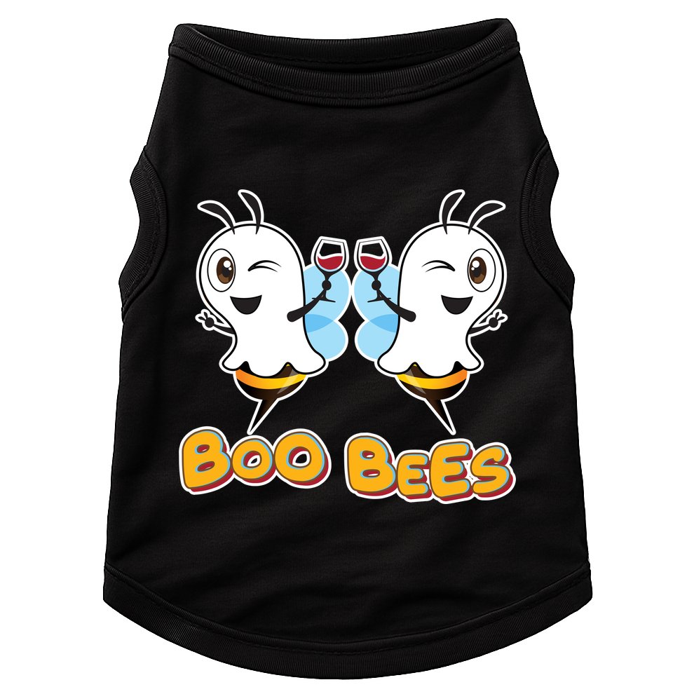 Wine Boo Bees Funny Ghost Doggie Tank